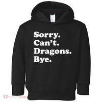 Funny Sorry Cant Dragons Bye Funny Dragon Gift Toddler Hoodie thumb 0