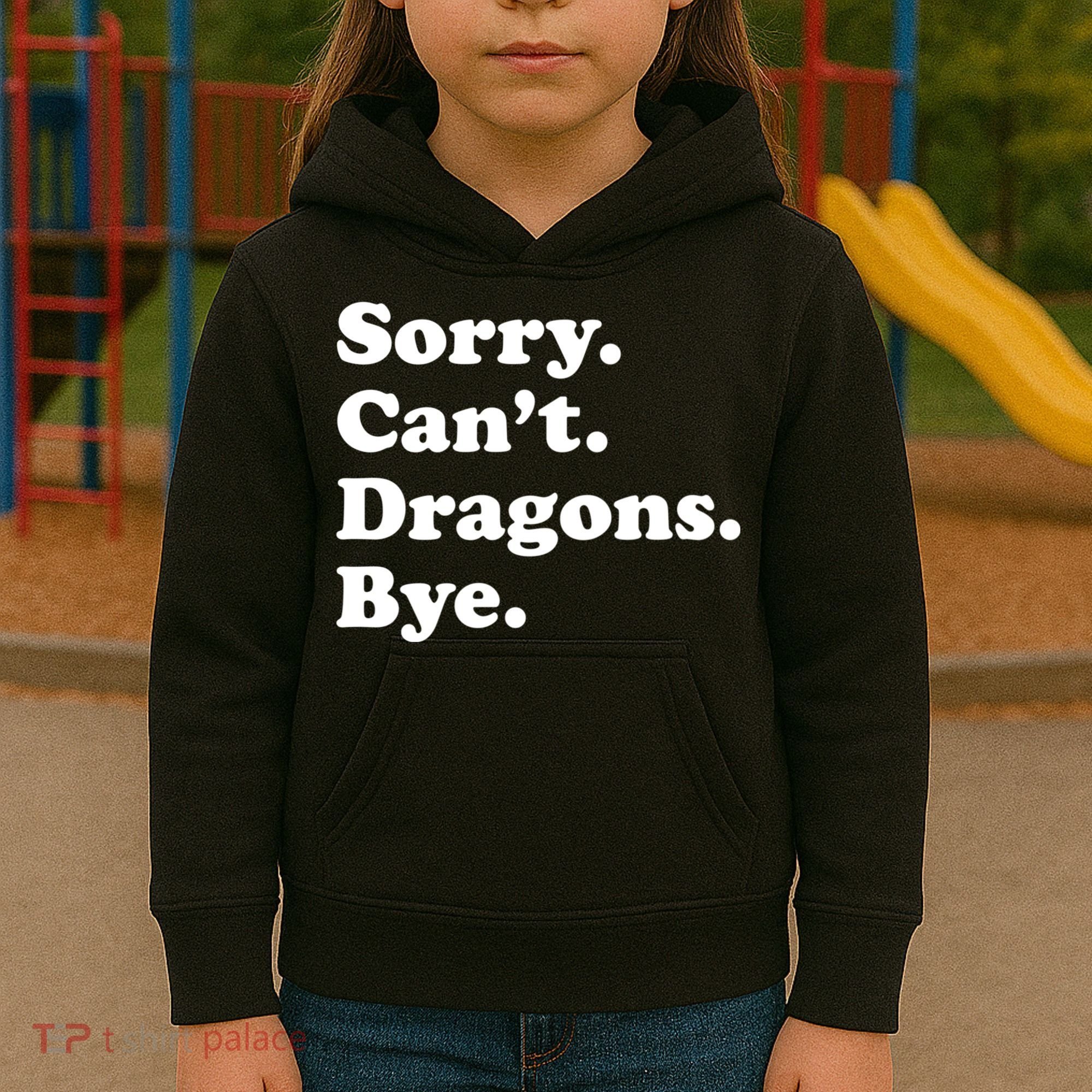 Funny Sorry Cant Dragons Bye Funny Dragon Gift Kids Hoodie