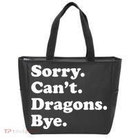 Funny Sorry Cant Dragons Bye Funny Dragon Gift Tote Bag thumb 0