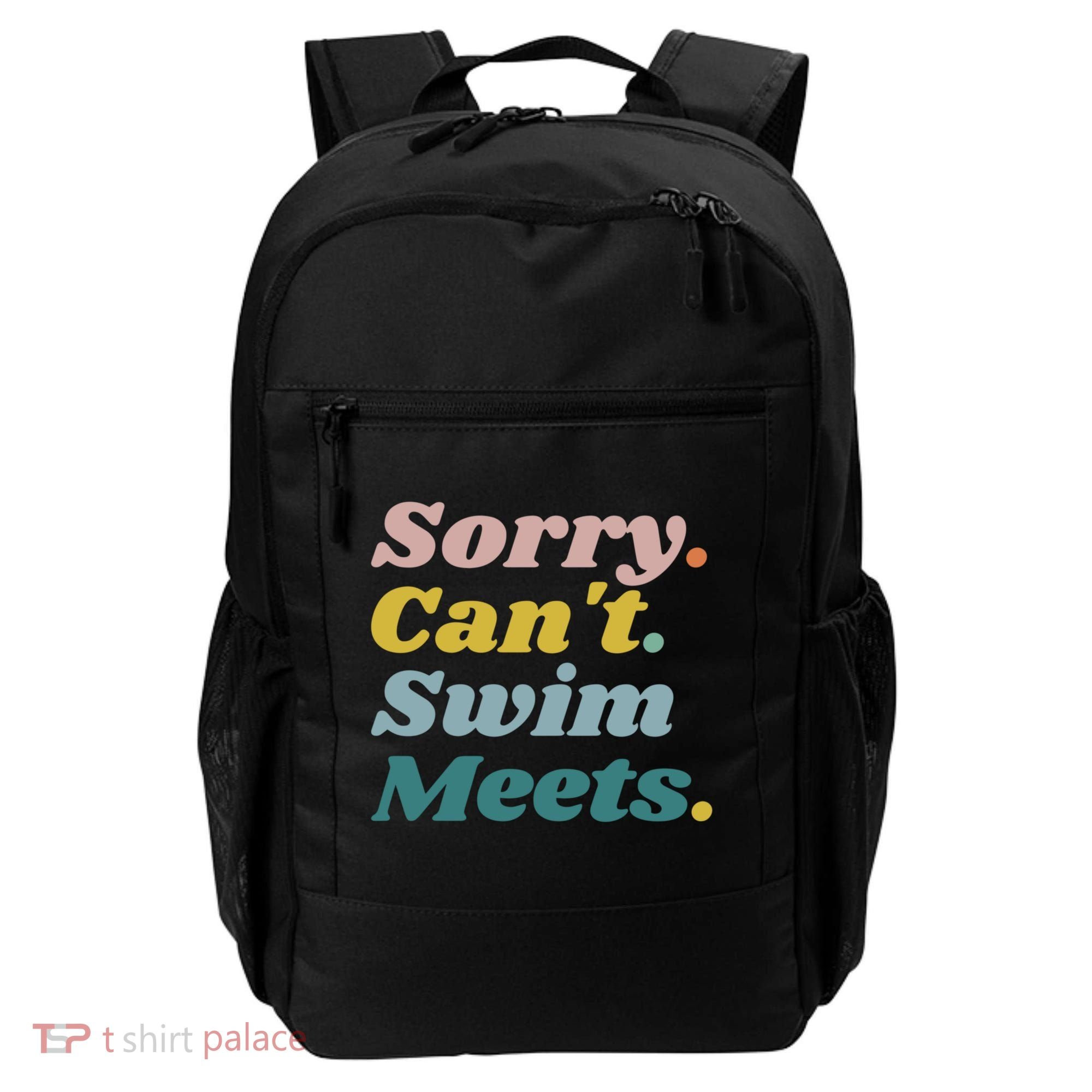Funny Sorry Can't Swim Meets Bye Swimming Backpack