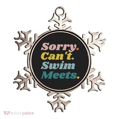 Funny Sorry Can't Swim Meets Bye Swimming Ornament