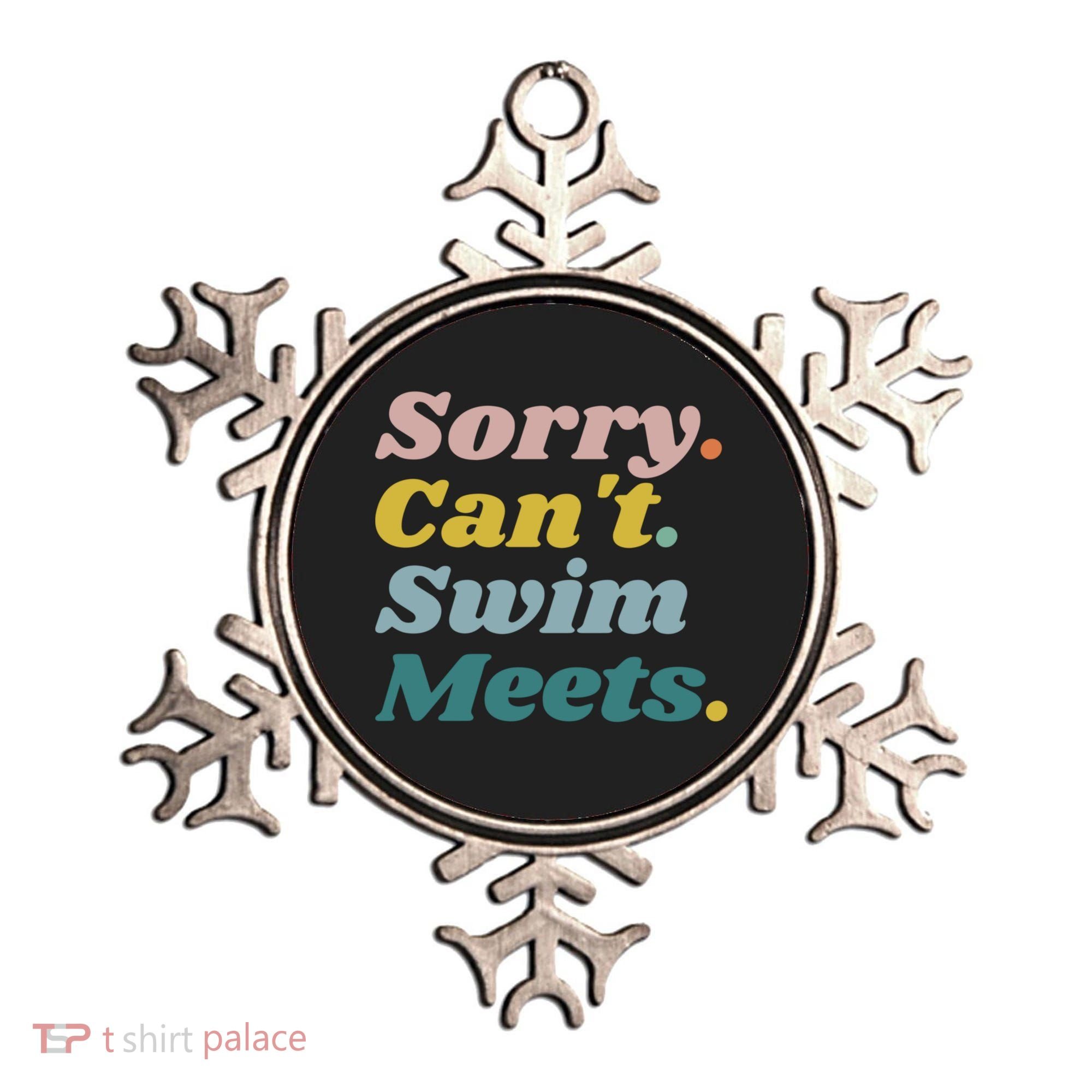 Funny Sorry Can't Swim Meets Bye Swimming Ornament