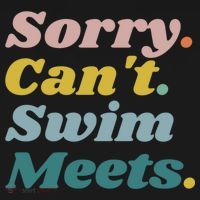 Funny Sorry Can't Swim Meets Bye Swimming Ornament thumb 1