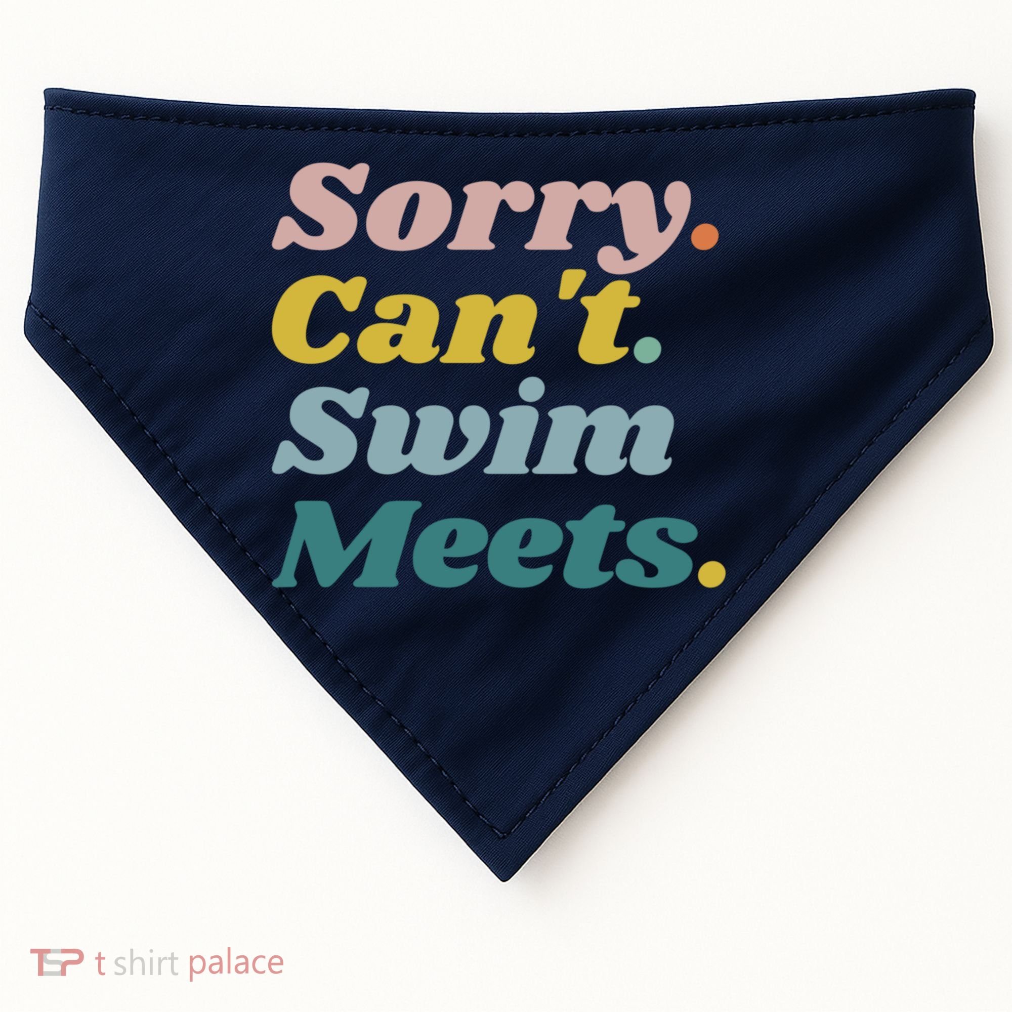 Funny Sorry Can't Swim Meets Bye Swimming USA-Made Doggie Bandana