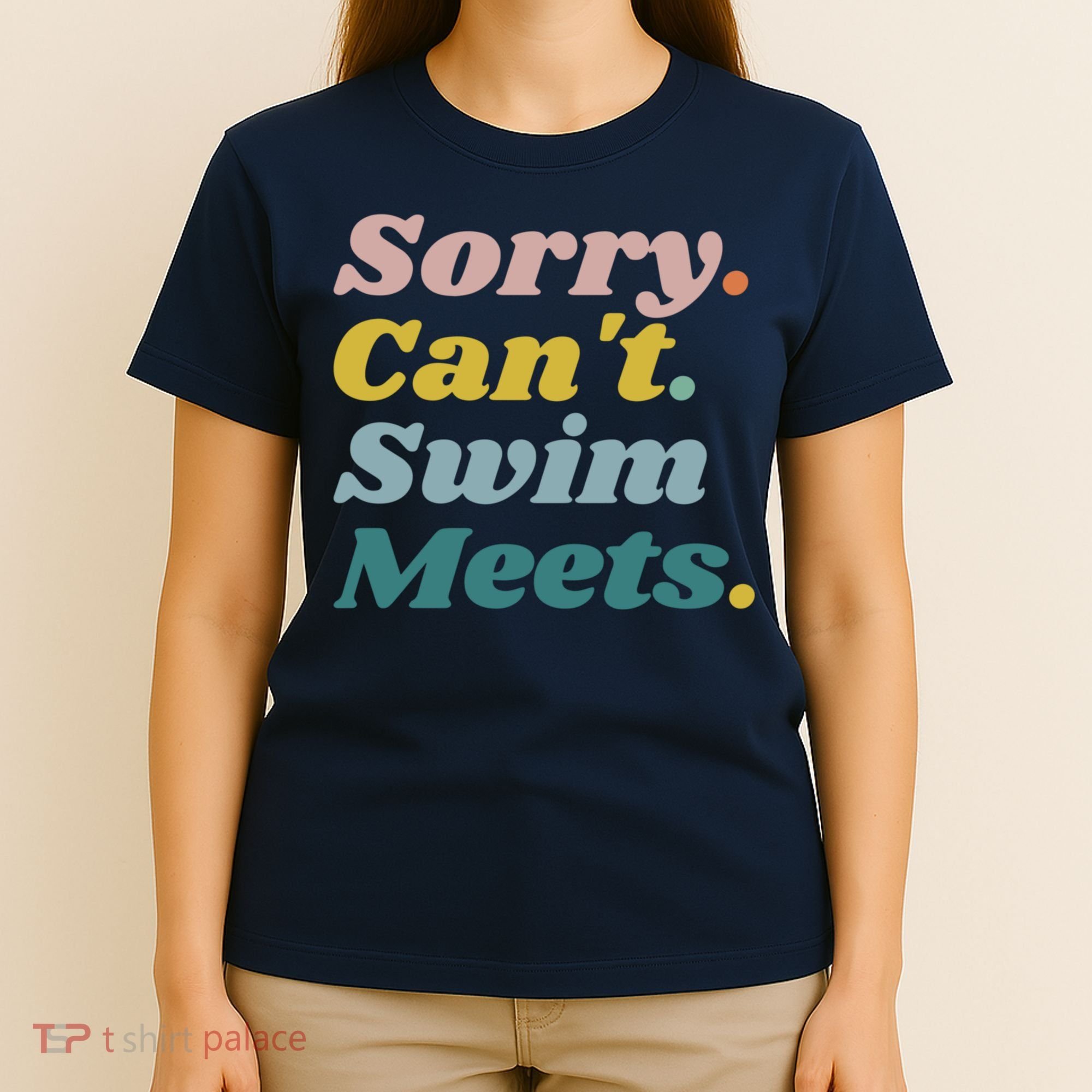 Funny Sorry Can't Swim Meets Bye Swimming T-Shirt