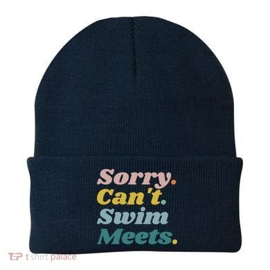 Funny Sorry Can't Swim Meets Bye Swimming Beanie