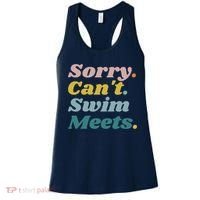 Funny Sorry Can't Swim Meets Bye Swimming Women's Tank Top thumb 0