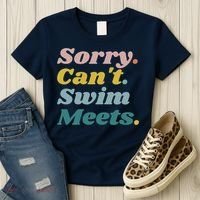 Funny Sorry Can't Swim Meets Bye Swimming Women's T-Shirt thumb 3