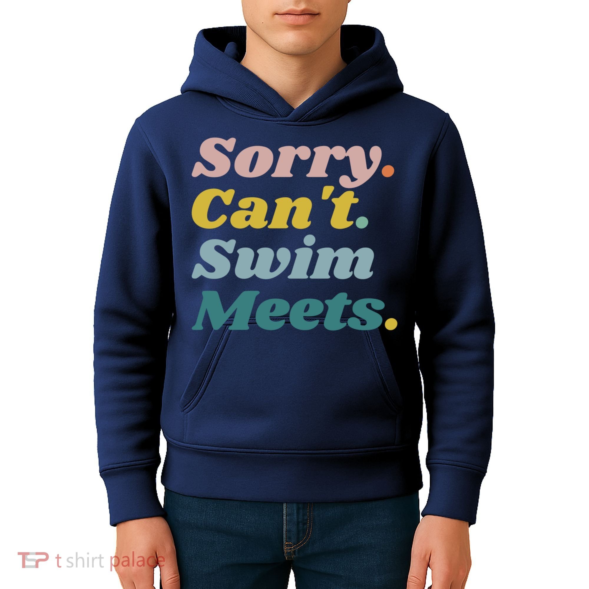 Funny Sorry Can't Swim Meets Bye Swimming Kids Hoodie