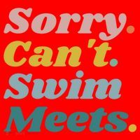 Funny Sorry Can't Swim Meets Bye Swimming Santa Hat thumb 1
