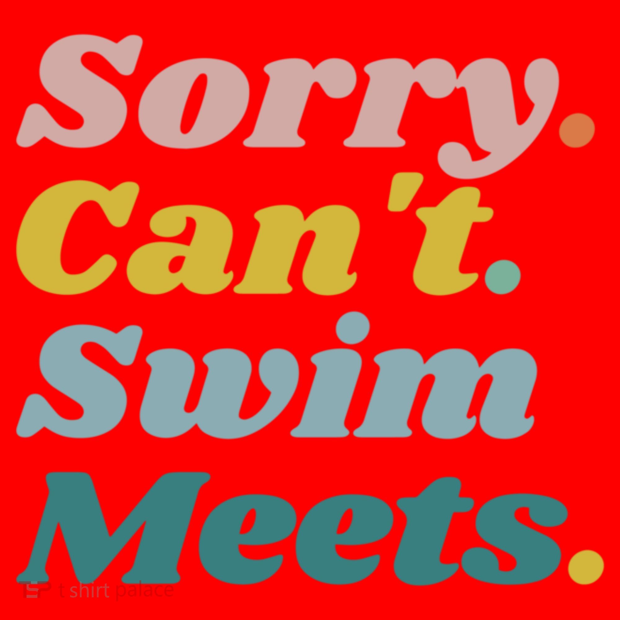 Funny Sorry Can't Swim Meets Bye Swimming Santa Hat
