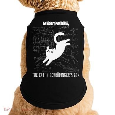 Funny SchröDingerS Cat Quantum Physics Scientists Nerd Doggie Tank