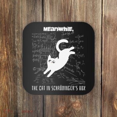 Funny SchröDingerS Cat Quantum Physics Scientists Nerd Coaster