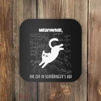 Funny SchröDingerS Cat Quantum Physics Scientists Nerd Coaster thumb 0