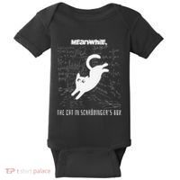 Funny SchröDingerS Cat Quantum Physics Scientists Nerd Baby Bodysuit thumb 0