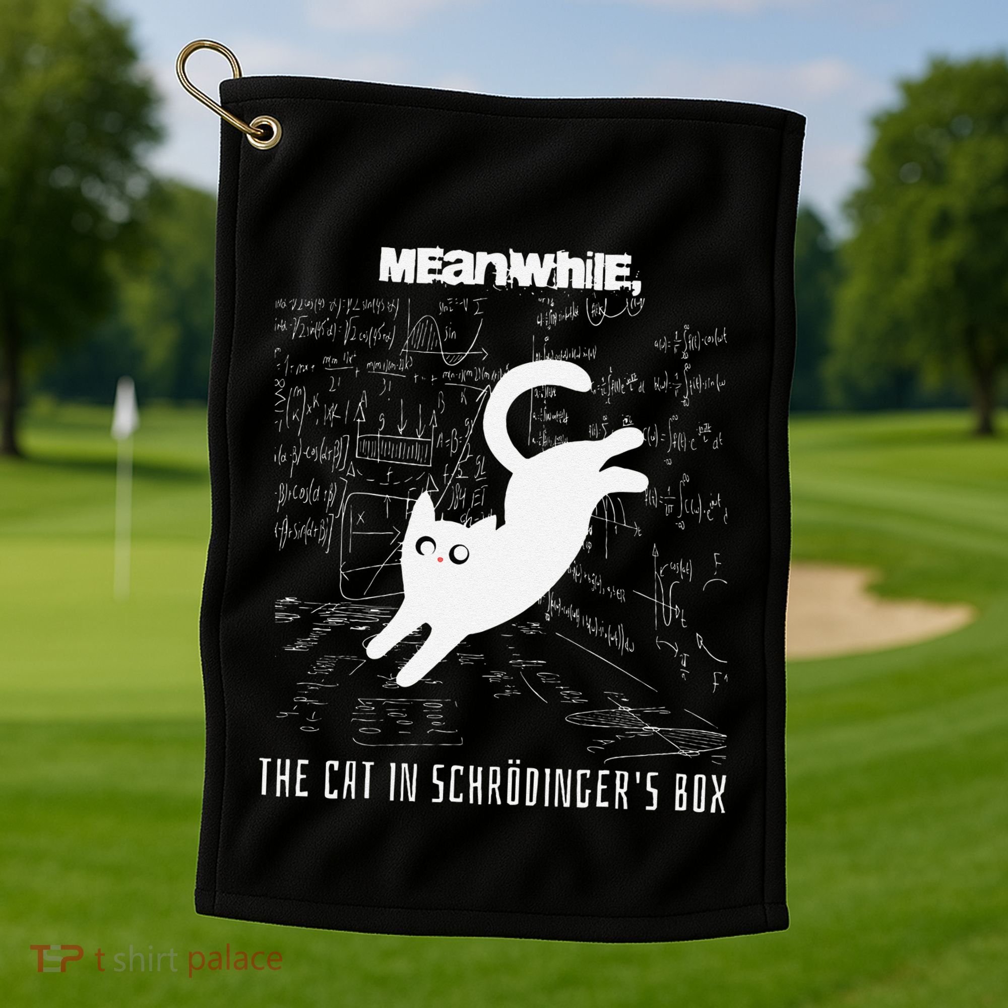 Funny SchröDingerS Cat Quantum Physics Scientists Nerd Golf Towel