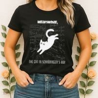 Funny SchröDingerS Cat Quantum Physics Scientists Nerd Women's T-Shirt thumb 2