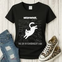 Funny SchröDingerS Cat Quantum Physics Scientists Nerd Women's T-Shirt thumb 3