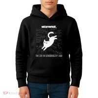 Funny SchröDingerS Cat Quantum Physics Scientists Nerd Kids Hoodie thumb 4