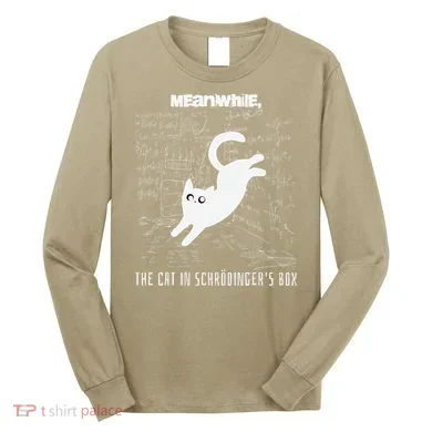Funny SchröDingerS Cat Quantum Physics Scientists Nerd Long Sleeve Shirt
