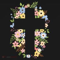 Floral Spring Cross Christianity Tank Top thumb 6
