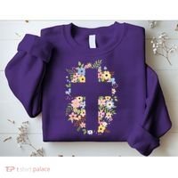 Floral Spring Cross Christianity Sweatshirt thumb 2