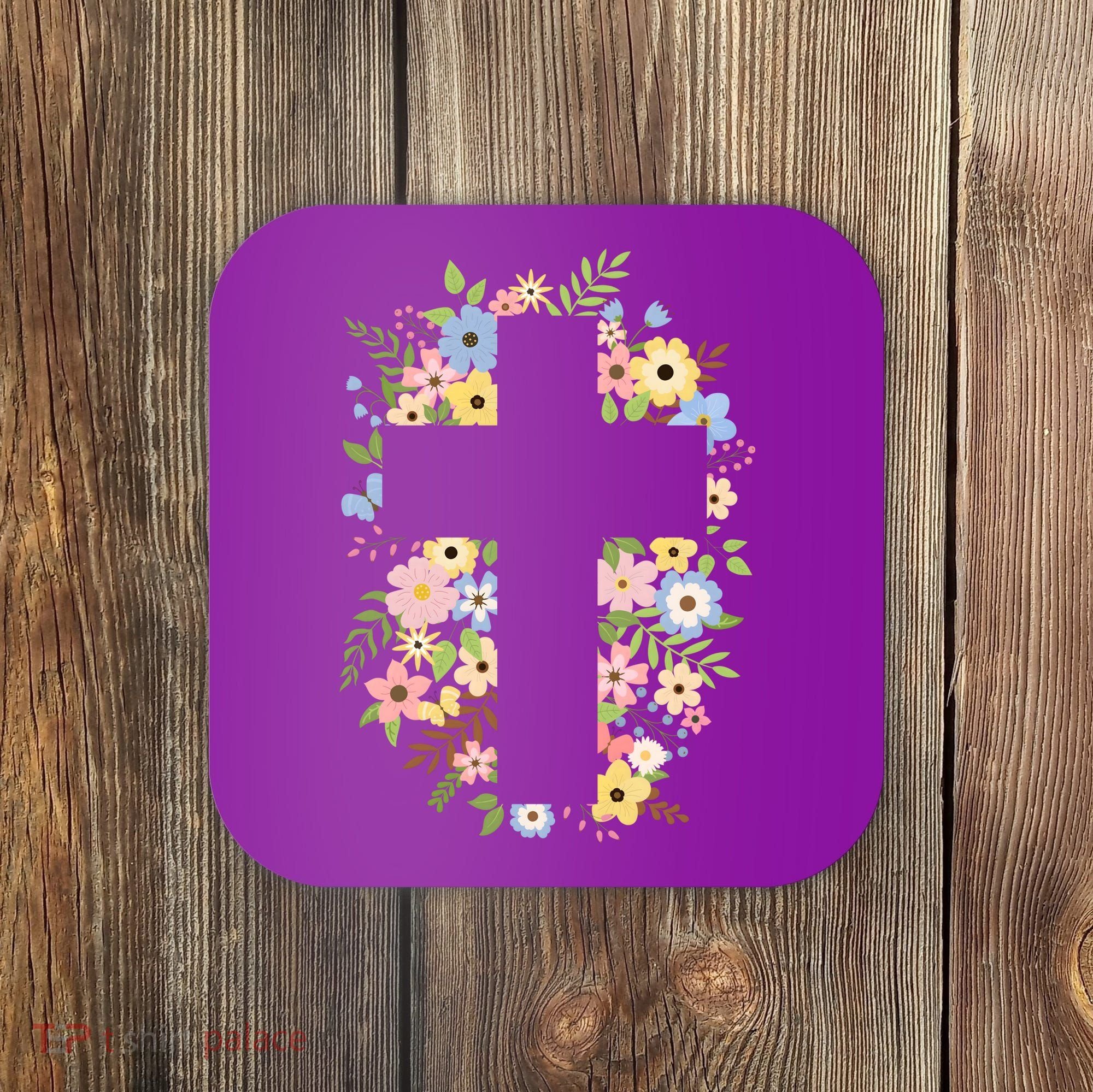 Floral Spring Cross Christianity Coaster