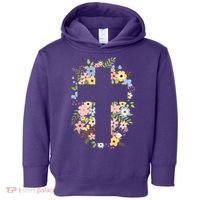 Floral Spring Cross Christianity Toddler Hoodie thumb 0