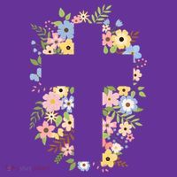 Floral Spring Cross Christianity Toddler Hoodie thumb 2