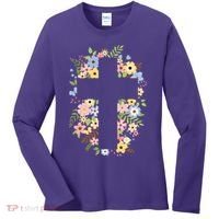 Floral Spring Cross Christianity Women's Long Sleeve Shirt thumb 0