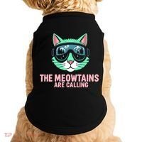 Funny Skiing Cat The Meowtains Are Calling Ski Doggie Tank thumb 0