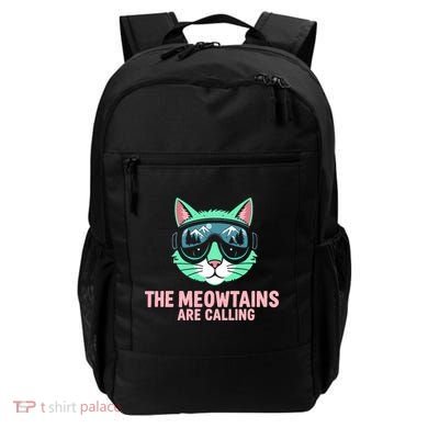 Funny Skiing Cat The Meowtains Are Calling Ski Backpack
