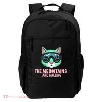 Funny Skiing Cat The Meowtains Are Calling Ski Backpack thumb 0