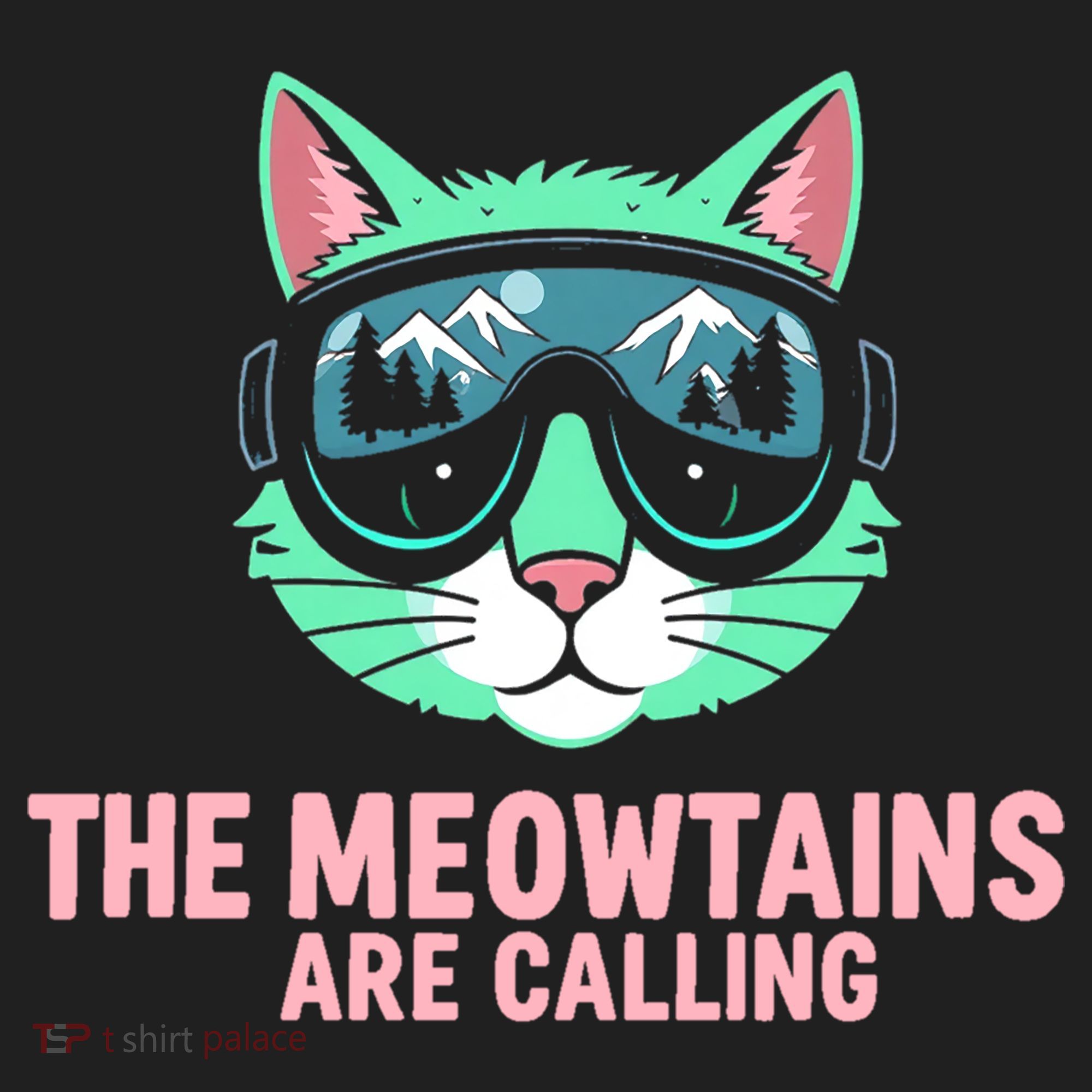 Funny Skiing Cat The Meowtains Are Calling Ski Beanie