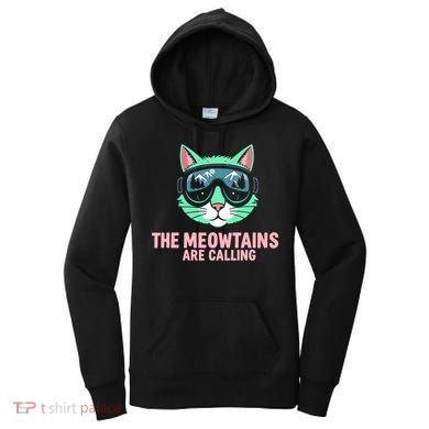 Funny Skiing Cat The Meowtains Are Calling Ski Women's Hoodie