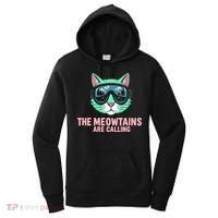 Funny Skiing Cat The Meowtains Are Calling Ski Women's Hoodie thumb 0