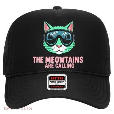 Funny Skiing Cat The Meowtains Are Calling Ski Hat