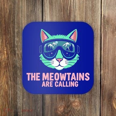 Funny Skiing Cat The Meowtains Are Calling Ski Coaster