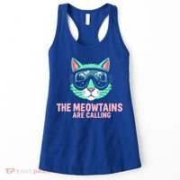 Funny Skiing Cat The Meowtains Are Calling Ski Women's Tank Top thumb 0