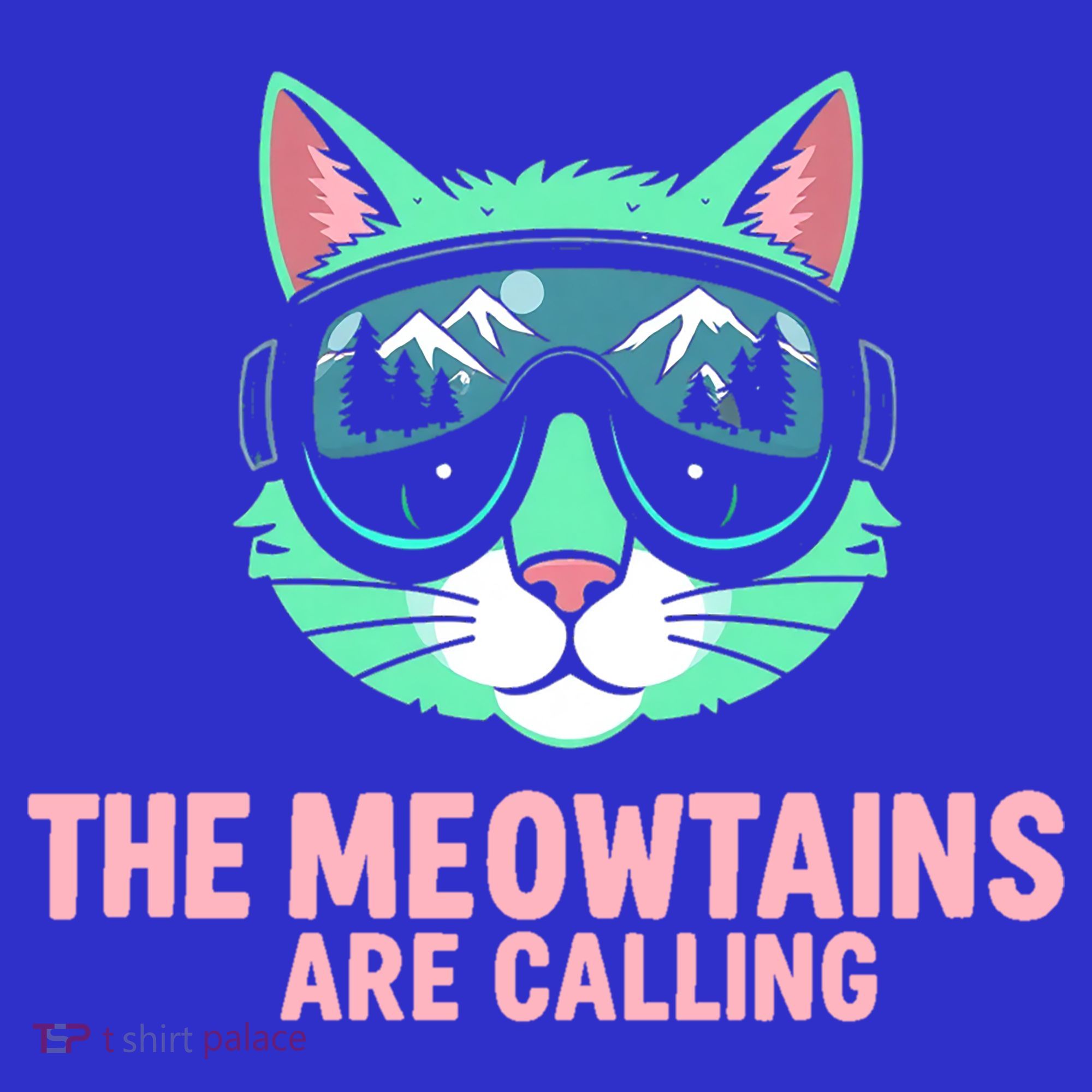 Funny Skiing Cat The Meowtains Are Calling Ski Tank Top