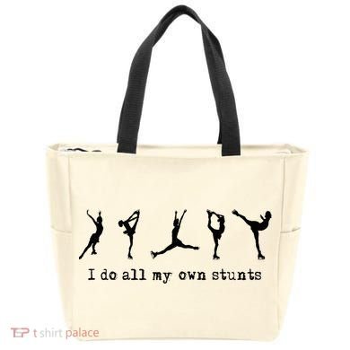 Figure Skating Cute Funny Ice Skating Tote Bag