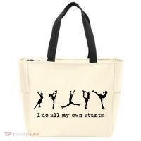 Figure Skating Cute Funny Ice Skating Tote Bag thumb 0