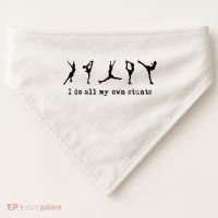 Figure Skating Cute Funny Ice Skating USA-Made Doggie Bandana thumb 0