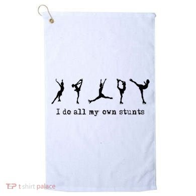 Figure Skating Cute Funny Ice Skating Golf Towel