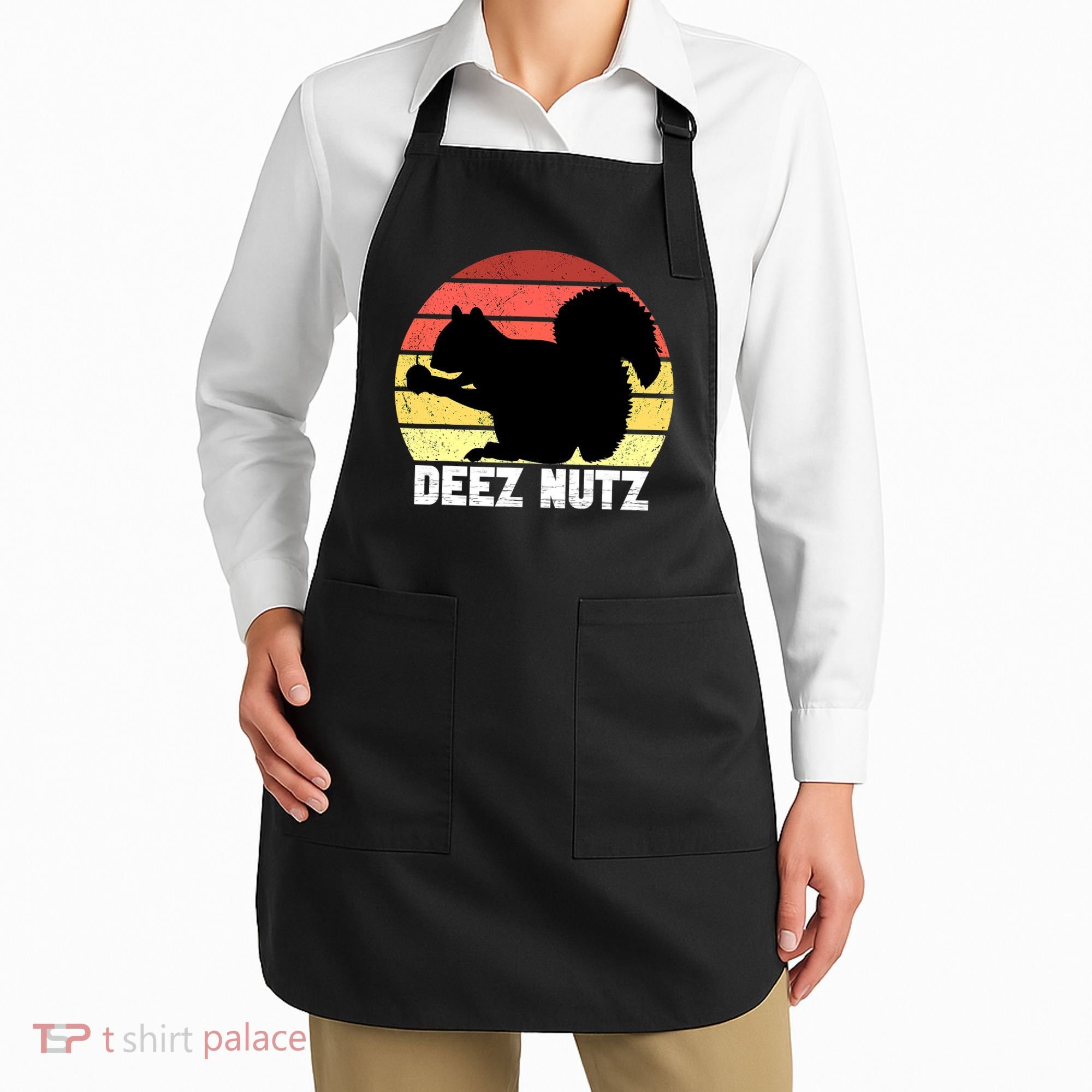 Funny Saying Deez Nutz Christmas Gopher Ugly Xmas Apron
