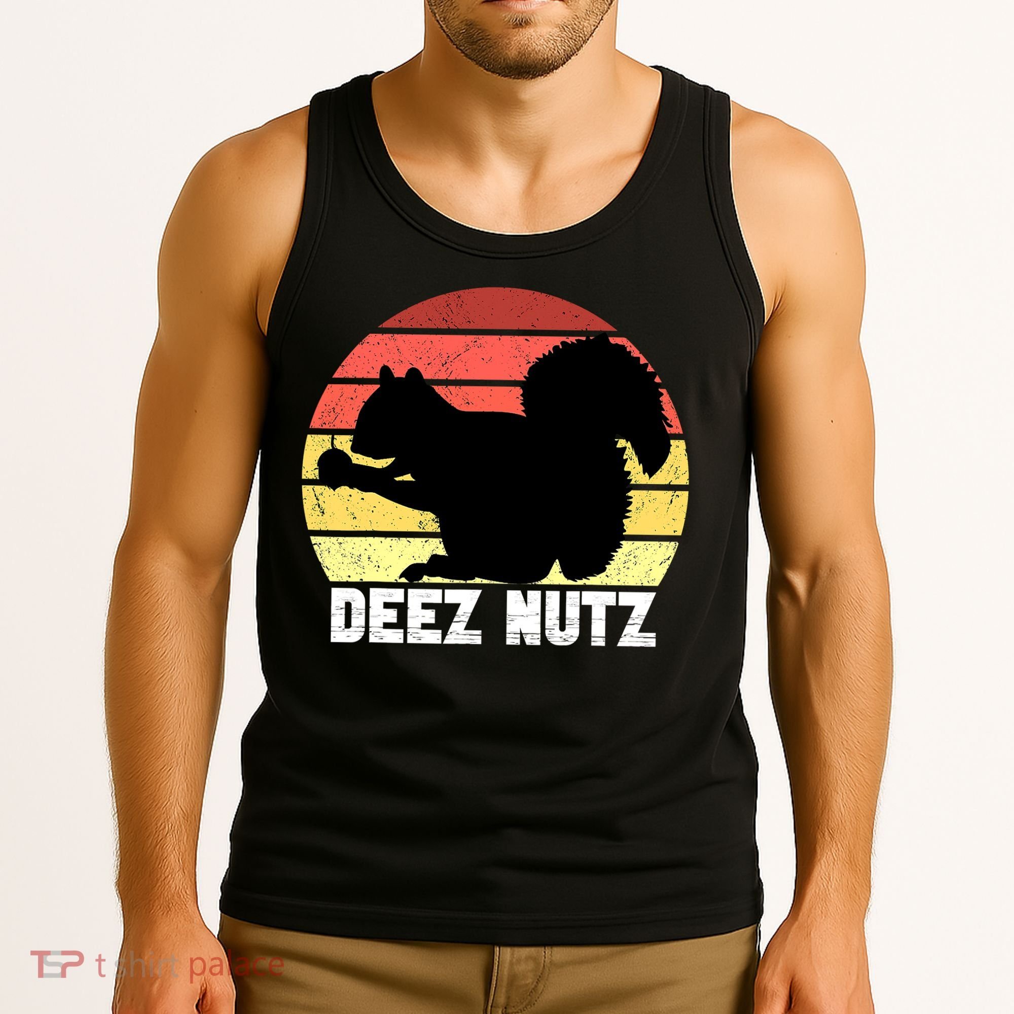 Funny Saying Deez Nutz Christmas Gopher Ugly Xmas Tank Top