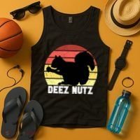 Funny Saying Deez Nutz Christmas Gopher Ugly Xmas Tank Top thumb 4