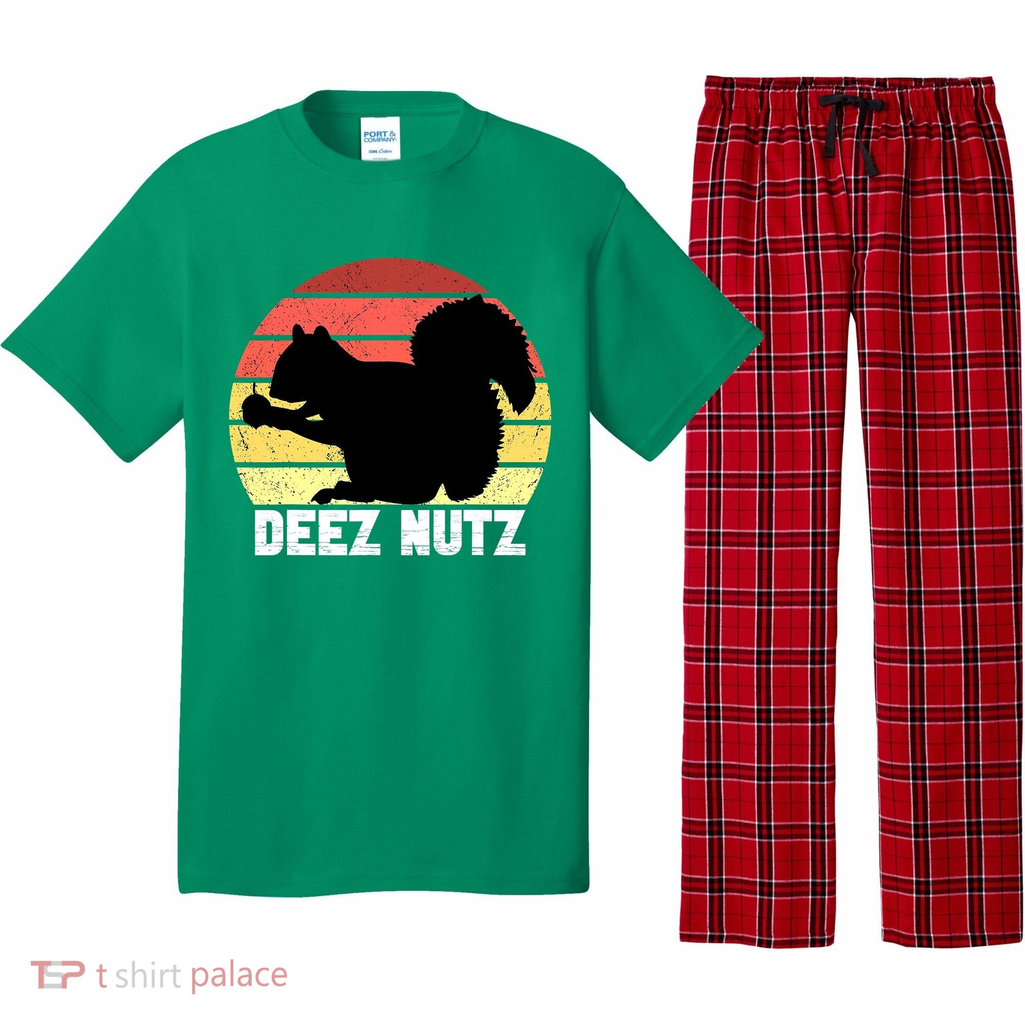 Funny Saying Deez Nutz Christmas Gopher Ugly Xmas Pajama Set
