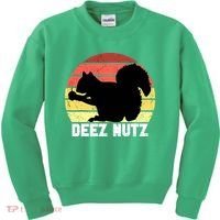 Funny Saying Deez Nutz Christmas Gopher Ugly Xmas Kids Sweatshirt thumb 0