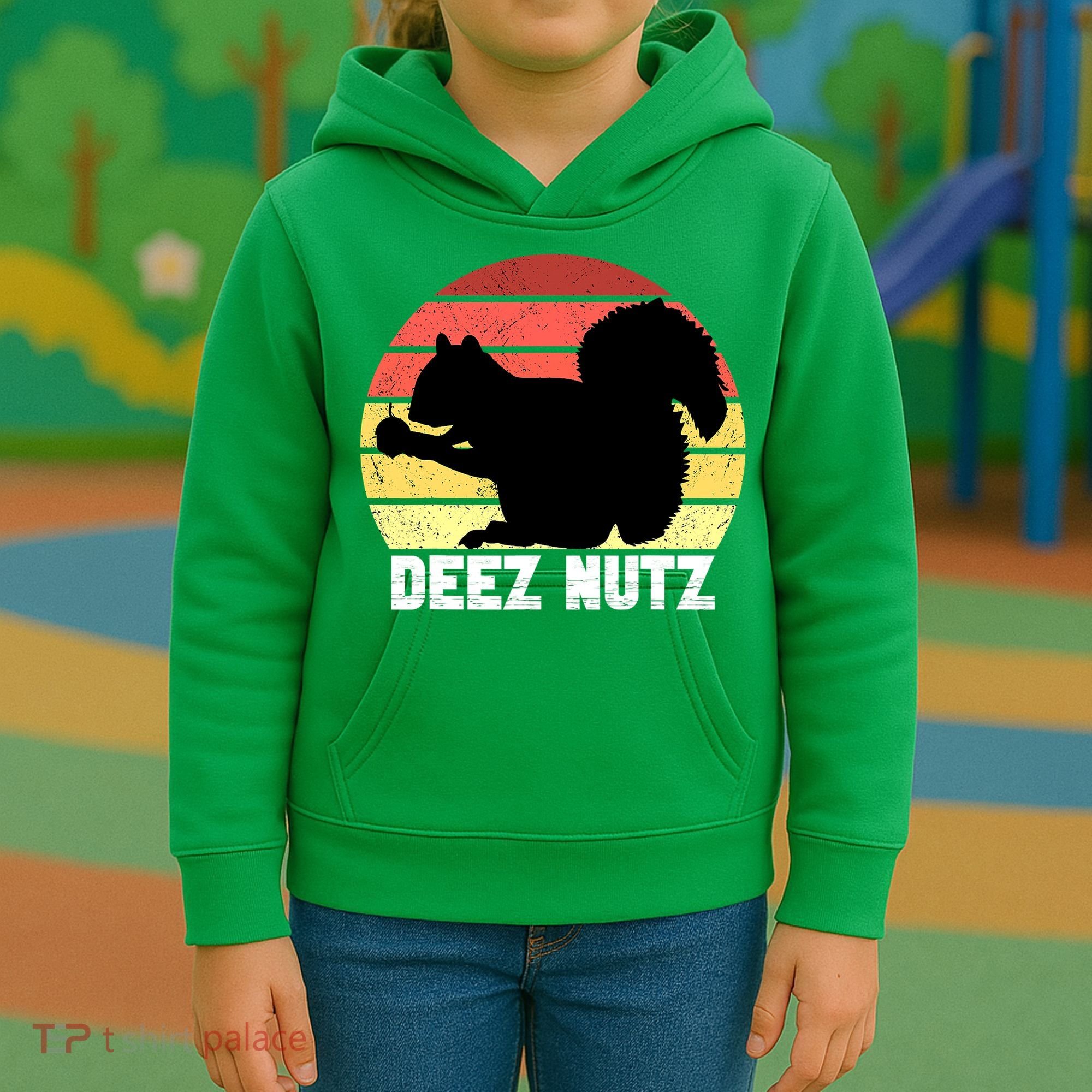 Funny Saying Deez Nutz Christmas Gopher Ugly Xmas Kids Hoodie